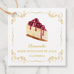 Vintager hausgemachte Cheesecake Square Hang Tag Geschenkanhänger