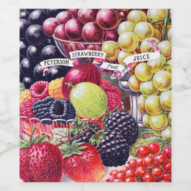 Vintager hausgemachter Fruchtsaft Weinetikett (Einzelnes Label)