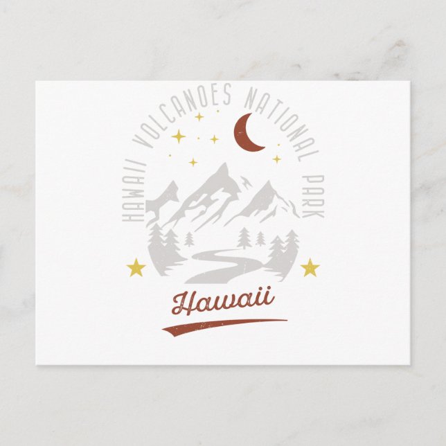 Vintager Hawaii-Vulkani-Nationalpark Hawaii Postkarte (Vorderseite)