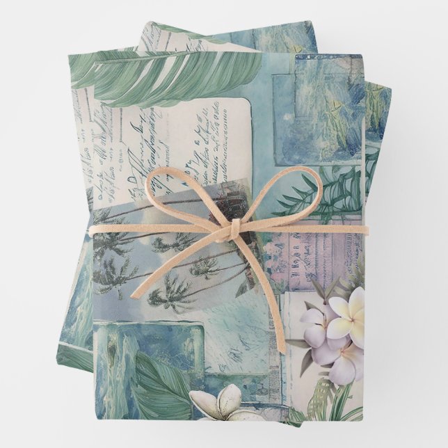 Vintager Hawaiian Scrapbook Page Geschenkwrap Geschenkpapier Set (Beispiel)
