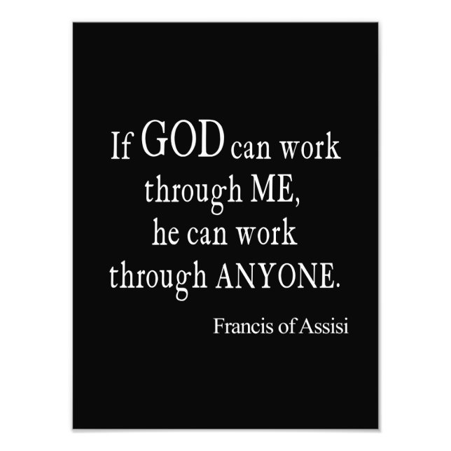 Vintager Heiliger Franziskus von Assisi, Gottesdie Fotodruck (Vorne)