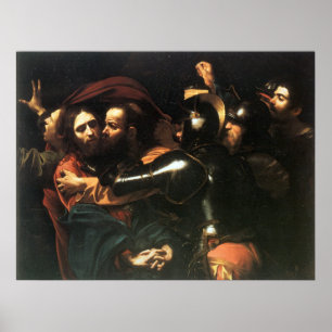 Vintager heiliger Jesus Christus, Judas Kuss, Poster