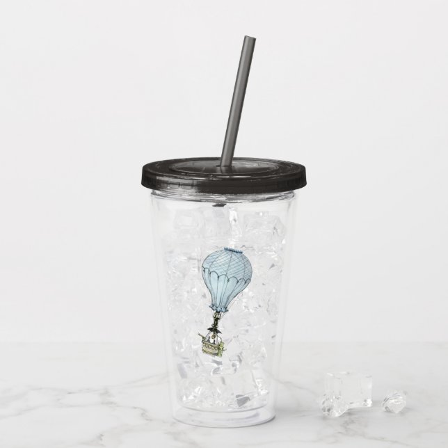 Vintager Heißluftballon Acryltrinkbecher (Rückseite Ice)