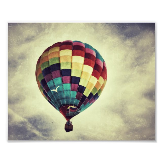 Vintager Heißluftballon Fotodruck (Vorne)
