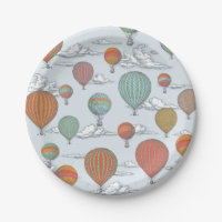Vintager Heißluftballon hoch und weg
