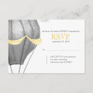 Vintager Heißluftballon Hochzeit RSVP