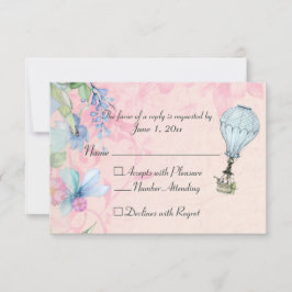 Vintager Heißluftballon Hochzeit RSVP