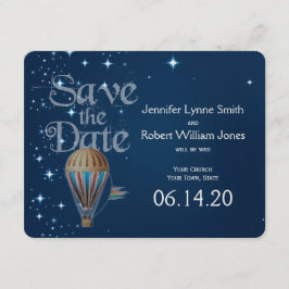 Vintager Heißluftballon Hochzeit Speichern Sie das Save The Date