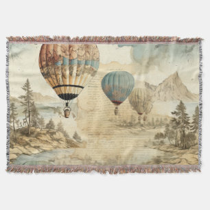 Vintager Heißluftballon in einer Serenlandschaft ( Decke