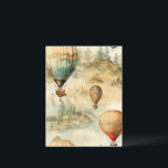 Vintager Heißluftballon in einer Serenlandschaft ( Postkarte<br><div class="desc">Entspannen Sie sich in diesem Vintagen Steampunk-Heißluftballon mit zeitlosem Charme. Set gegen eine ruhige Landschaft,  verbindet dieses Kunstwerk schicke und schäbige Ästhetik mit einer einzigartigen Touch von Retro-Eleganz. Perfekt als Begrüßungsgeschenk,  Begrüßungsgeschenk,  oder für alle,  die die Romantik von Heißluftballons und Vintager Kunst Lieben.</div>