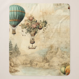 Vintager Heißluftballon in einer Serenlandschaft ( Sherpadecke