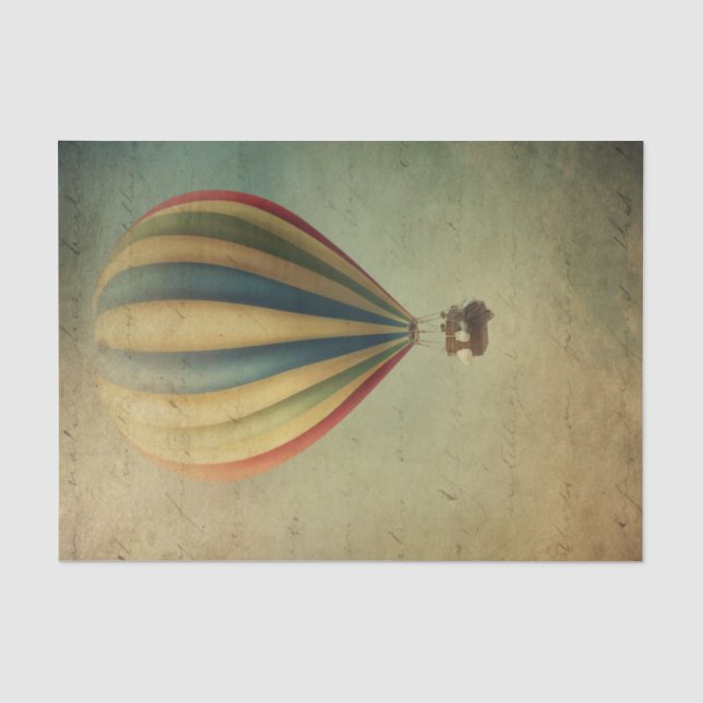 Vintager Heißluftballon Seidenpapier (Vorderseite)