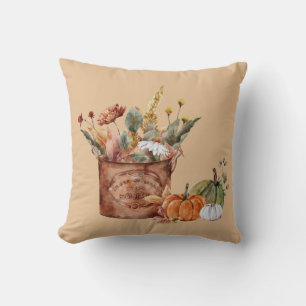 Vintager Herbst - Blumenarrangements & Pumpkins Kissen