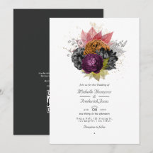 Vintager Herbst - Fall Floral QR Code UAWG Wedding