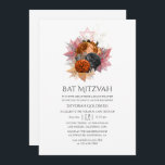 Vintager Herbst Floral Bouquet Bat Mitzvah Einladung<br><div class="desc">Vintag gebrannte Orange Herbst Fledermaus mitzvah Einladung anpassbar an Ihre Besonderheiten.</div>