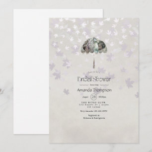 Vintager Herbst - Herbst Weißes Brautparty Einladung