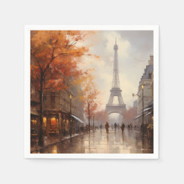 Vintager Herbst in Paris Serviette