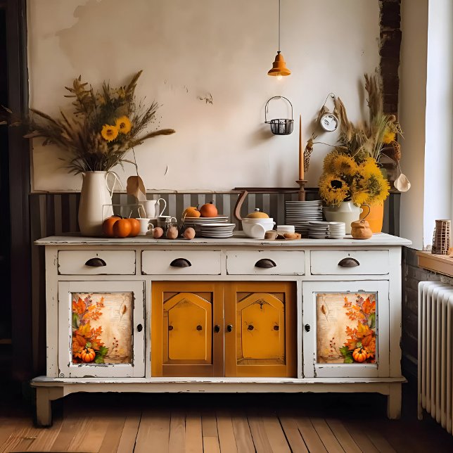 Vintager Herbstfloralpumpen Seidenpapier (Von Creator hochgeladen)