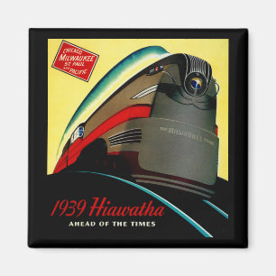 Vintager Hiawatha geglätteter Zug Magnet