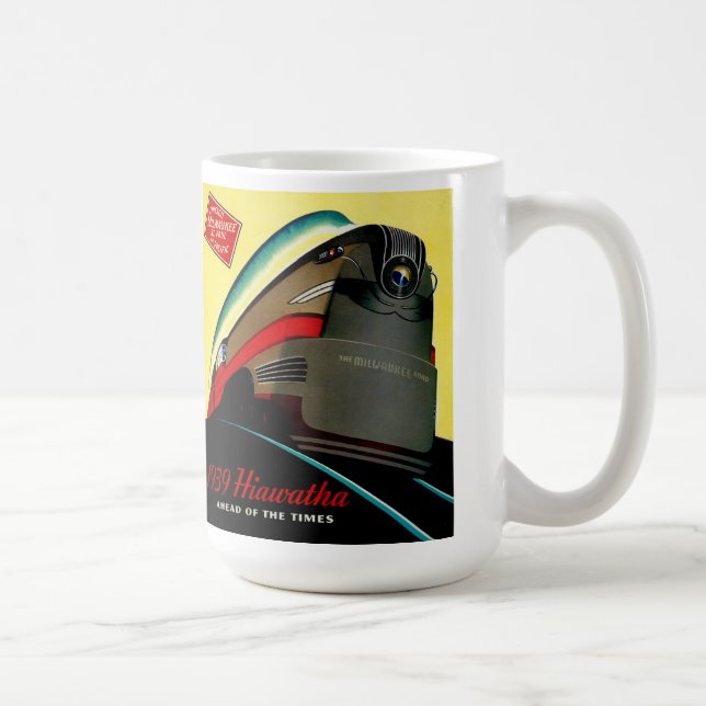 Vintager Hiawatha geglätteter Zug Tasse (Rechts)