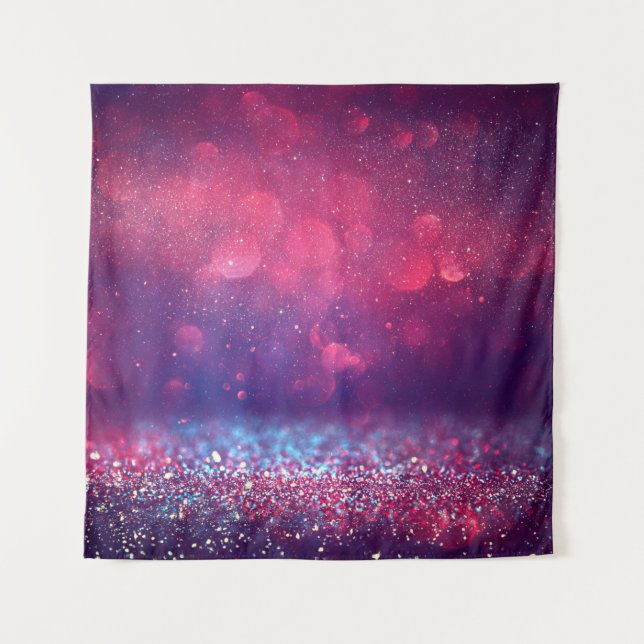 Vintager Hintergrund des roten Glitzer Wandteppich (Vorderseite)