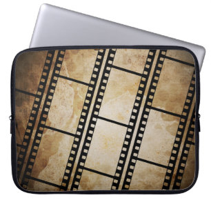 Vintager Hintergrund mit Filmrahmen, Foto, Bauch Laptopschutzhülle
