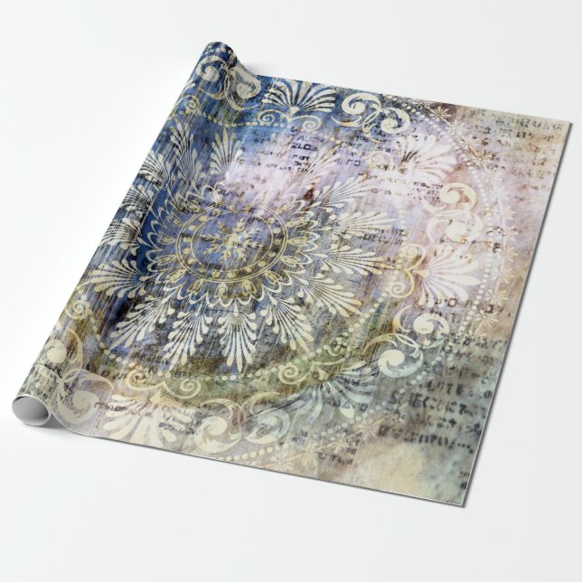 Vintager Hintergrund mit Tradit Geschenkpapier (Ungerollt)
