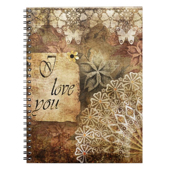 Vintager Hintergrund Notizblock (Vorderseite)