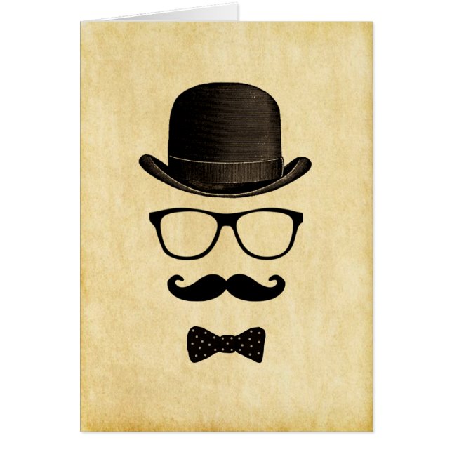 Vintager/Hipster-Schnurrbart-Mann (Vorne)