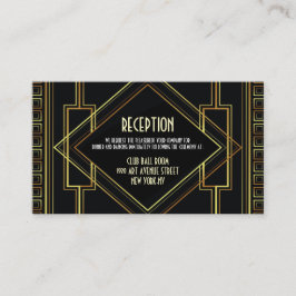 Vintager Hochzeitsempfang Begleitkarte