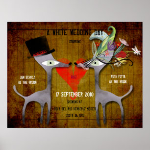 Vintager Hochzeitstag Poster