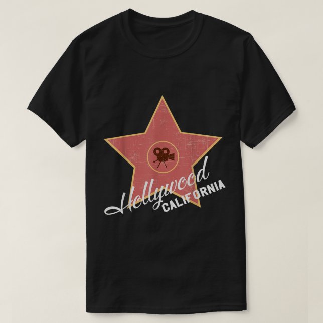 Vintager Hollywood Cinematic Walk T-Shirt (Design vorne)