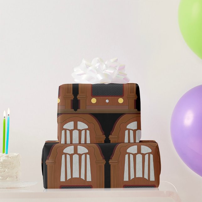 Vintager Holzfunksender Geschenkpapier (Von Creator hochgeladen)