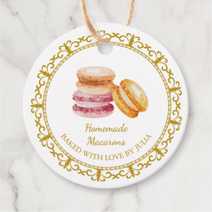 Vintager Homemade Macarons Hang Tag Geschenkanhänger