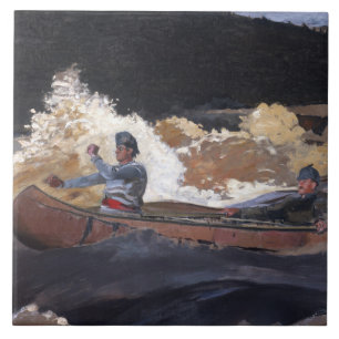 Vintager Homer schießt die Rapids, Saguenay River Fliese