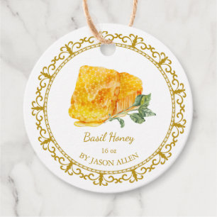 Vintager Honeycomb Basil Infused Honey Hang Tag Geschenkanhänger