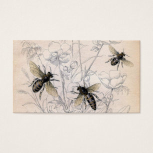 Vintager Honig-Bienen-Kunst-Druck