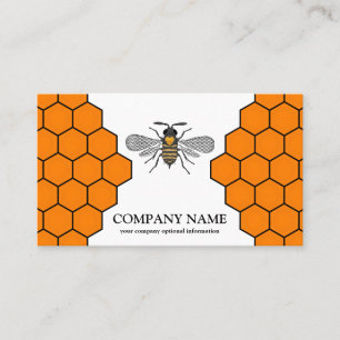Vintager Honigwabenbiene BeeKeeper Honey Apairist Visitenkarte