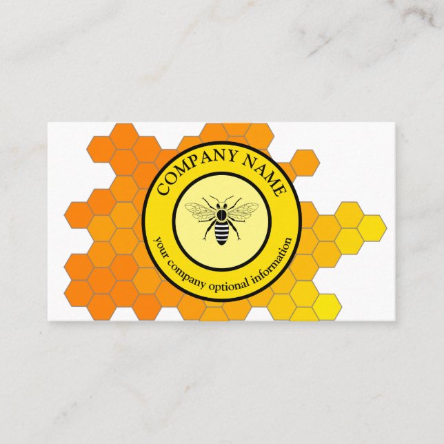 Vintager Honigwabenbiene BeeKeeper Honey Apairist Visitenkarte (Vorderseite)