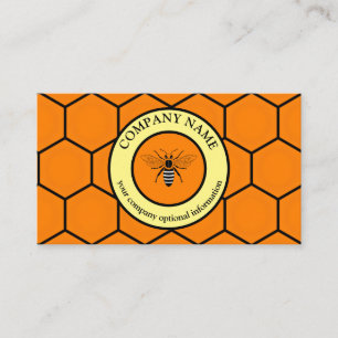 Vintager Honigwabenbiene BeeKeeper Honey Apairist Visitenkarte