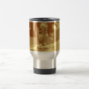Vintager Hood Ornament Aluminium Travel Mug Reisebecher