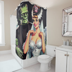 Vintager Horror Bride Duschvorhang