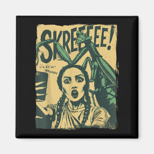 Vintager Horror Comic Monster Selfie Retro Hallowe Magnet