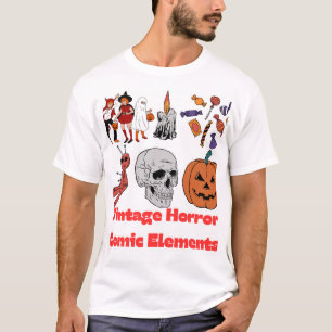 Vintager Horror Comic Premium Design von T - Shirt