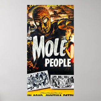 Vintager Horror der Mole People Poster