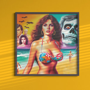 Vintager Horror Sommermädchen Poster