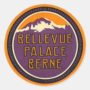 Vintager Hotel-u. Reise-Aufkleber Runder Aufkleber