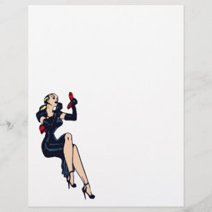Vintager Hübscher Blonde Retro Glamour Pinup