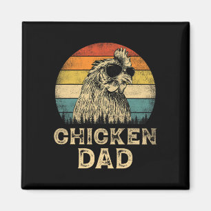 Vintager Hühner-Vater Hühnerliebhaber Papa Father# Magnet