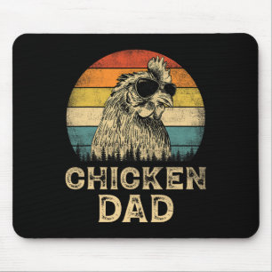 Vintager Hühner-Vater Hühnerliebhaber Papa Father# Mousepad